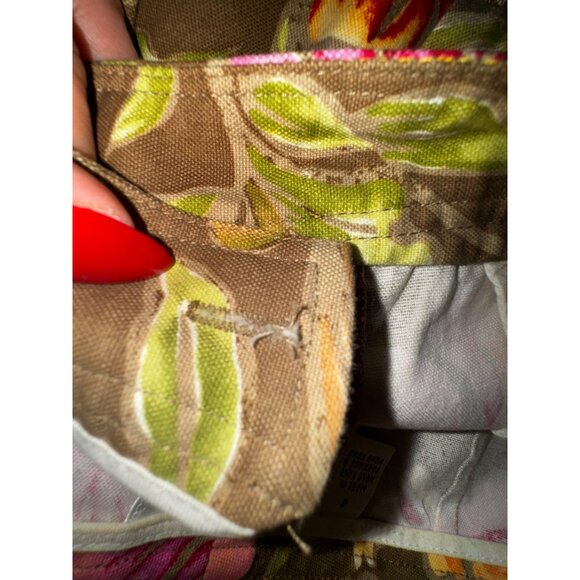 Talbots Floral Print Cropped Stretch Pants Size 8 Preppy Classic Boho Coastal - Picture 7 of 7